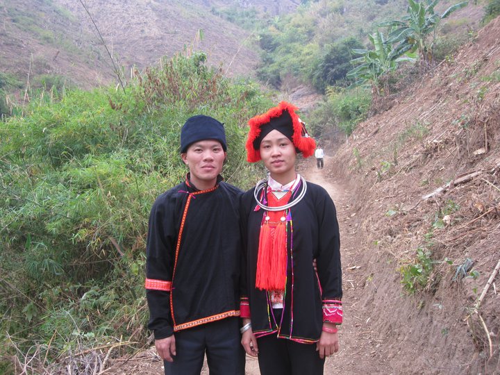 Bride and Groom in the traditional costumes