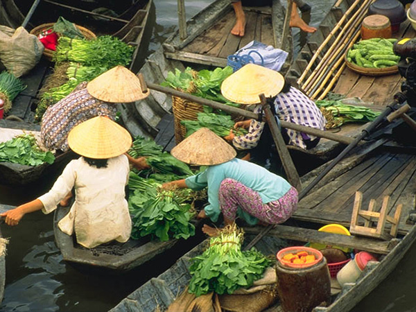 Floating Market mekong delta