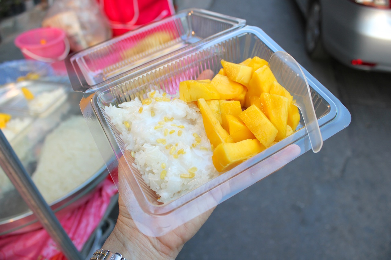 Thailand street food magoes sticky rice